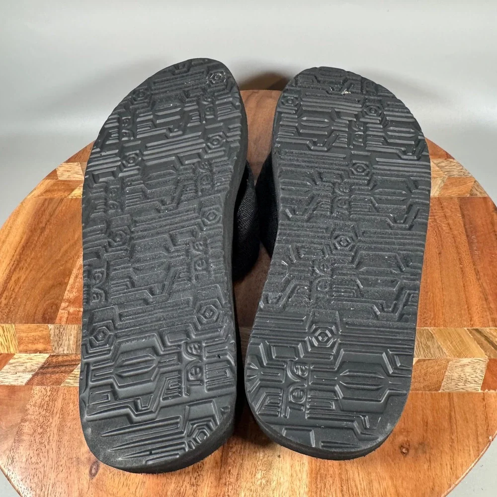 Teva Mush II Mens Black Flip Flop Sandals Cushioned Thong 4168 Size 10